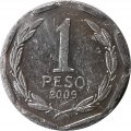 Чили 1 песо 2009 год