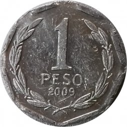 Чили 1 песо 2009 год