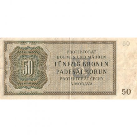 Чехословакия (Протекторат Богемия и Моравия) 50 крон 1944 год - F-VF