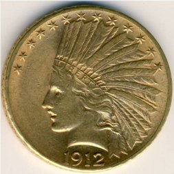 США 10 долларов 1912 год