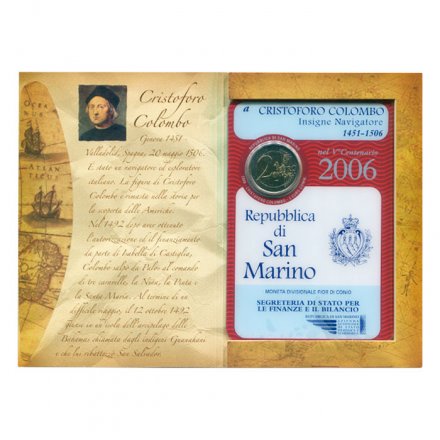 Сан-Марино 2 евро 2006 год - Христофор Колумб