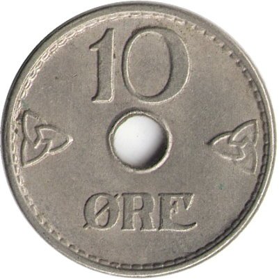 Норвегия 10 эре 1939 год - Король Хокон VII