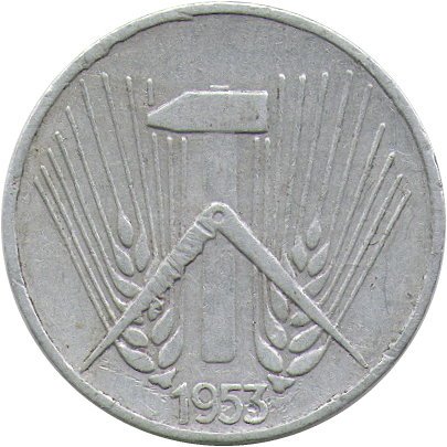 ГДР 1 пфенниг 1953 год (E)