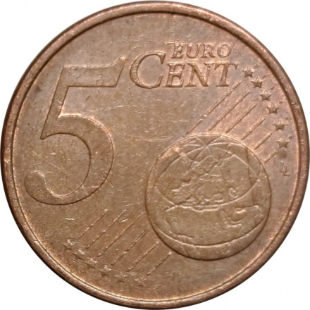 Германия 5 евроцентов 2002 год (F)