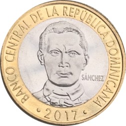 Доминиканская республика 5 песо 2017 год