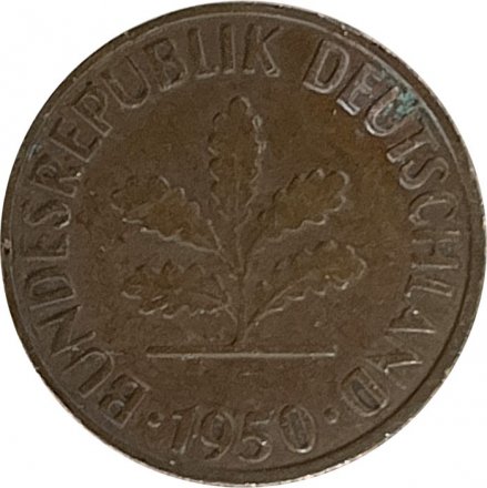 Германия 2 пфеннига 1950 год (G) 