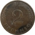 Германия 2 пфеннига 1950 год (G) 