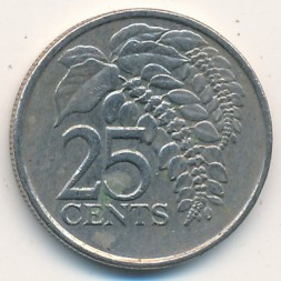 Тринидад и Тобаго 25 центов 2001 год