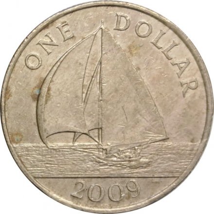 Бермудские острова 1 доллар 2009 год - F