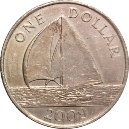 Бермудские острова 1 доллар 2009 год - F