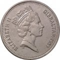 Гибралтар 10 пенсов 1989 год - Мавританский замок (AA)
