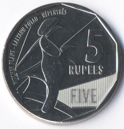 Монета Сейшелы 5 рупий 2016 год - Непентес