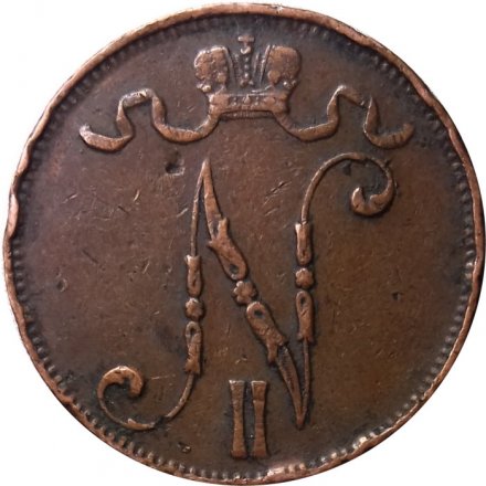 Финляндия 5 пенни 1911 год