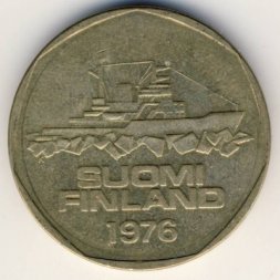 Финляндия 5 марок 1976 год