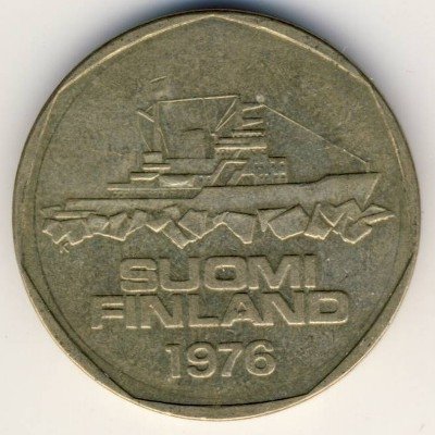 Финляндия 5 марок 1976 год