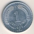 Чили 1 сентесимо 1963 год
