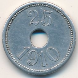Монета Гренландия 25 эре 1910 год