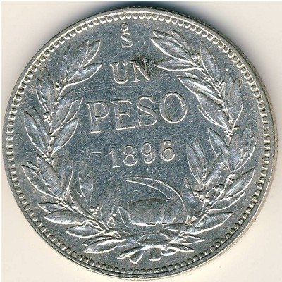 Чили 1 песо 1896 год