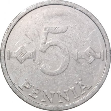 Финляндия 5 пенни 1987 год
