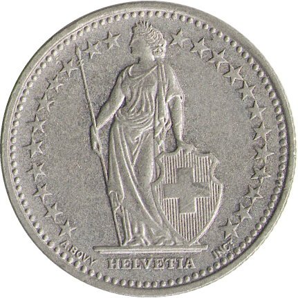 Швейцария 1/2 франка 2010 год