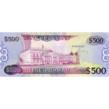 Гайана 500 долларов 2024 год - Парламент Гайаны в Джорджтауне UNC