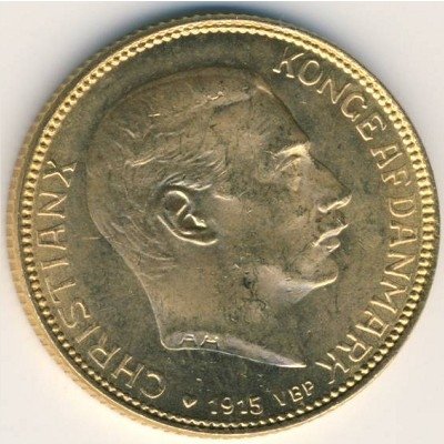 Дания 20 крон 1915 год