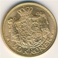 Дания 20 крон 1915 год