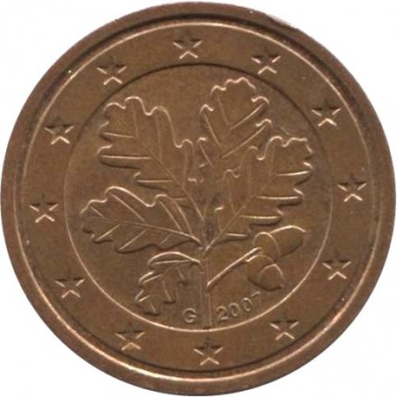 Германия 2 евроцента 2007 год (G)