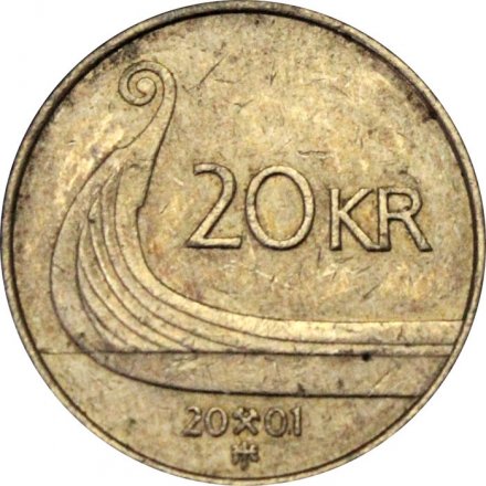Норвегия 20 крон 2001 год