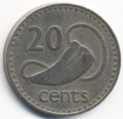 Фиджи 20 центов 1973 год