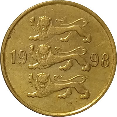 Эстония 10 сентов 1998 год