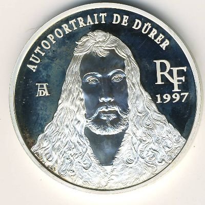 Франция 10 франков - 1 1/2 евро 1997 год - Альбрехт Дюрер