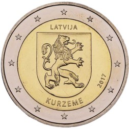 Латвия 2 евро 2017 год - Историческая область Курземе