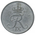 Дания 1 эре 1970 год - Король Фредерик IX