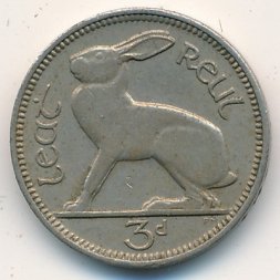 Ирландия 3 пенса 1962 год