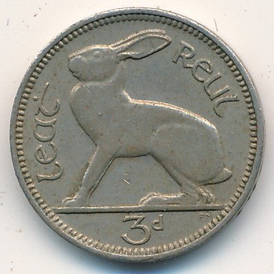 Ирландия 3 пенса 1962 год