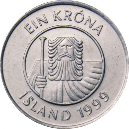 Исландия 1 крона 1999 год - Треска