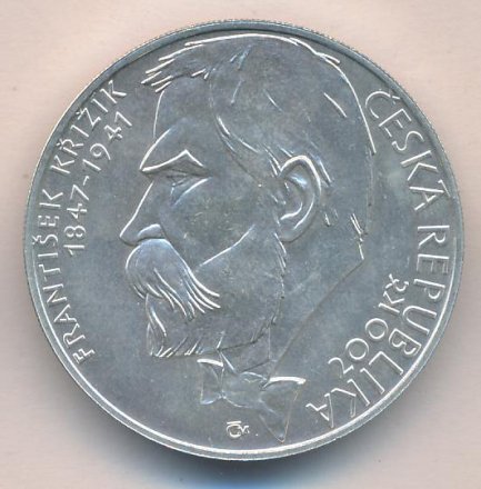 Чехия 200 крон 2003 год - Первая электрифицированная железная дорога