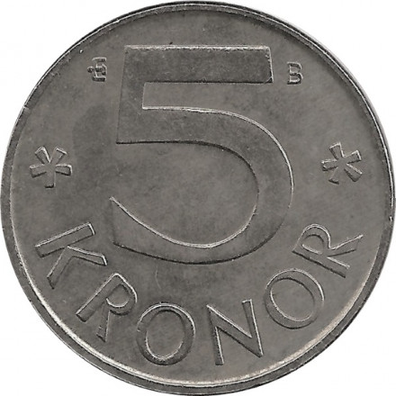 Швеция 5 крон 2000 год