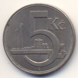 Чехословакия 5 крон 1925 год