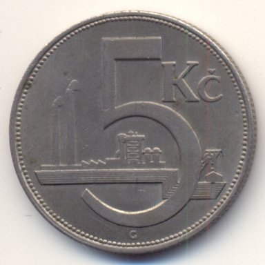 Чехословакия 5 крон 1925 год