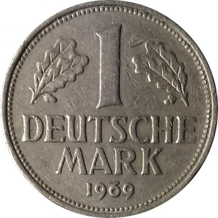 ФРГ 1 марка 1969 год (G)