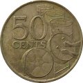 Тринидад и Тобаго 50 центов 1977 год (без отметки МД)