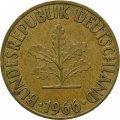 ФРГ 10 пфеннигов 1966 год - J