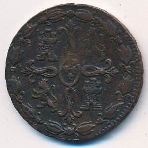 Испания 8 мараведи 1824 год