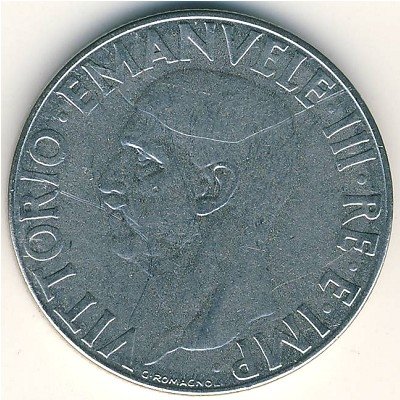 Италия 1 лира 1939 год (магнетик)