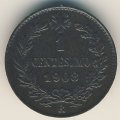 Италия 1 чентезимо 1908 год