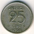 Швеция 25 эре 1958 год