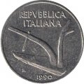 Италия 10 лир 1990 год Колосья