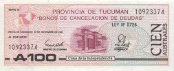 Аргентина (провинция Тукуман) 100 аустралей 1991 год